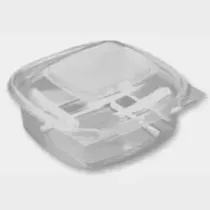 Squarepac RPET 250ml transparent 130x127x40mm Pluspack