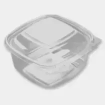Squarepac RPET 500ml noir 130x127x64mm Pluspack