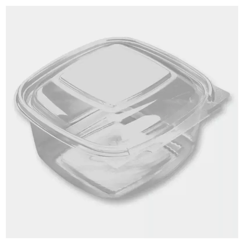 Squarepac RPET 500ml noir 130x127x64mm Pluspack