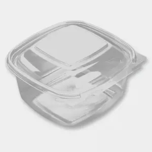 Squarepac RPET 500ml noir 130x127x64mm Pluspack