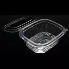 Ravier APET 250ml couvercle a charniere 101x81x35mm