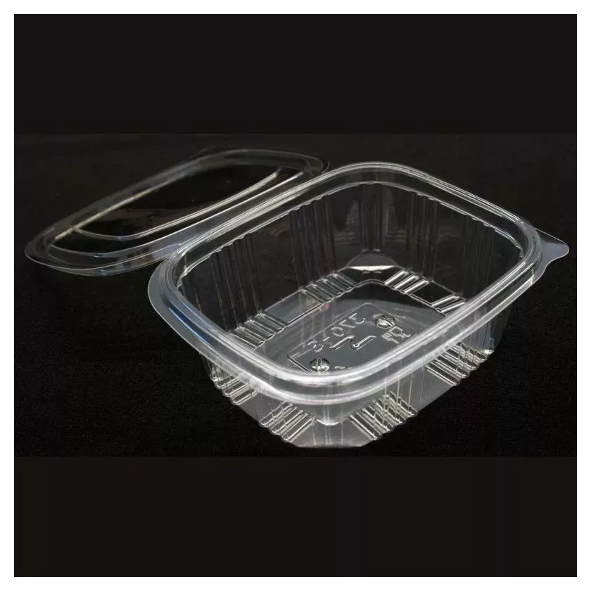 Ravier APET 370ml couvercle a charniere 118x96x39mm