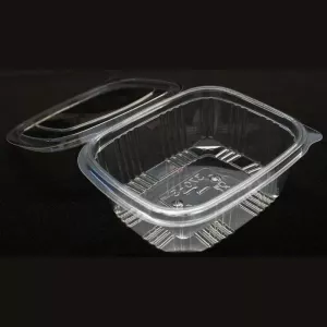 Ravier APET 370ml couvercle a charniere 118x96x39mm