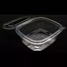 Ravier APET 750ml couvercle a charniere 138x118x50mm