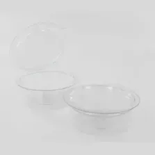 RPET ravier rond 50ml couvercle a charniere diametre 70x26mm Olipack