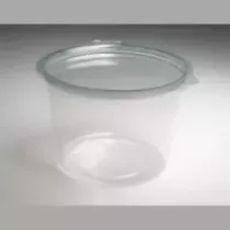 RPET ravier rond 500ml couvercle a charniere diametre 120x80mm Olipack