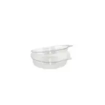 RPET ravier rond 130ml couvercle a charniere diametre 120x28mm Olipack