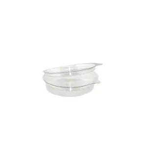 RPET ravier rond 130ml couvercle a charniere diametre 120x28mm Olipack