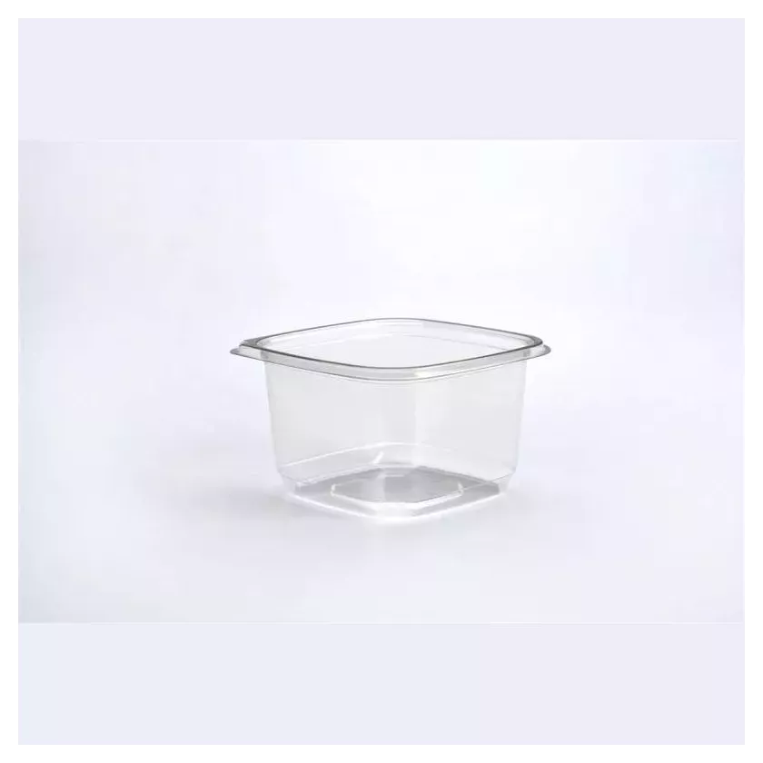 PET square tub 600ml 120x120x70mm transparent