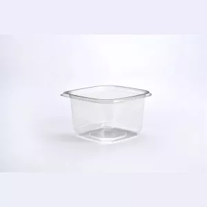 PET square tub 600ml 120x120x70mm transparent