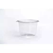 PET square tub 750ml 120x120x95mm transparent