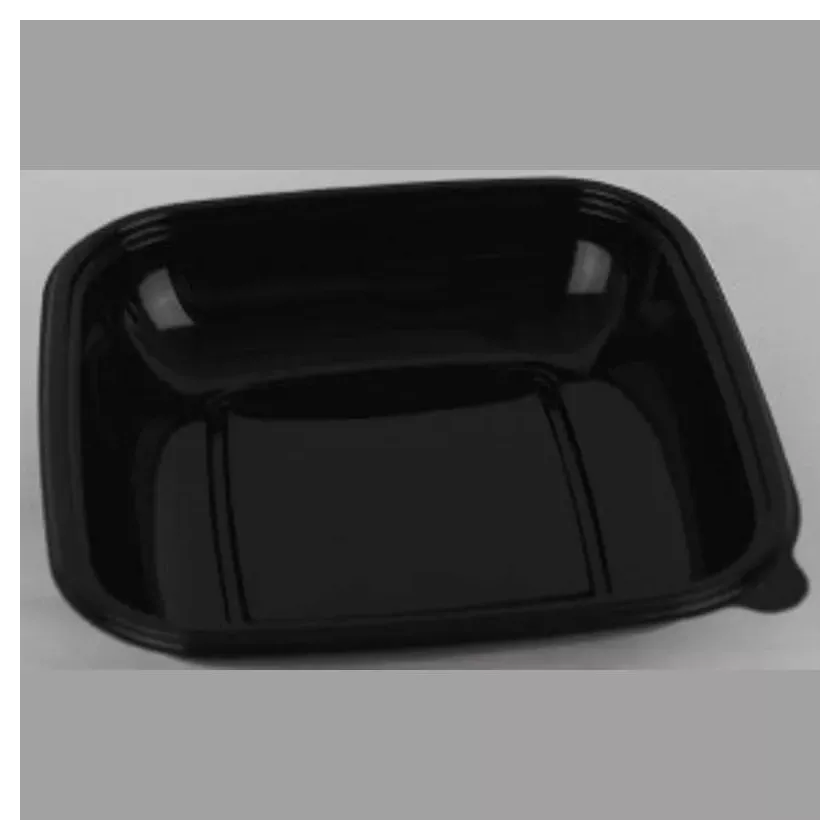 PET square bowl 750ml 192x192x44mm noir