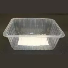 PP tray 227x178x100mm transparent avec pad 2500 blanc