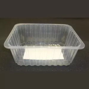 PP tray 227x178x100mm transparent avec pad 2500 blanc