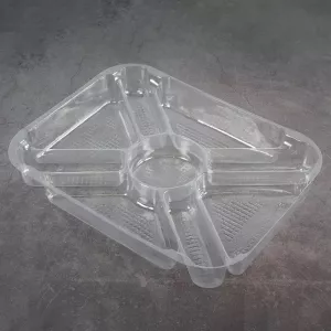 Support 1/2 GN 9-compartiments H40 cristal 280x214x40mm PET
