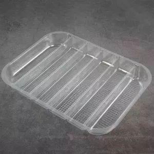 Support 1/2 GN 6-lignes H35 cristal 280x214x35mm PET