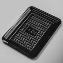 RPET plat charcuterie noir 12x18cm