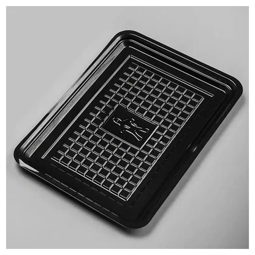 RPET plat charcuterie noir 12x18cm