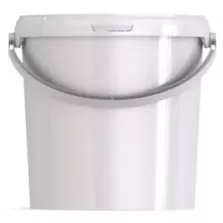 PP seau 10L blanc avec anse cachetee
