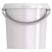 PP seau 10L blanc avec anse cachetee