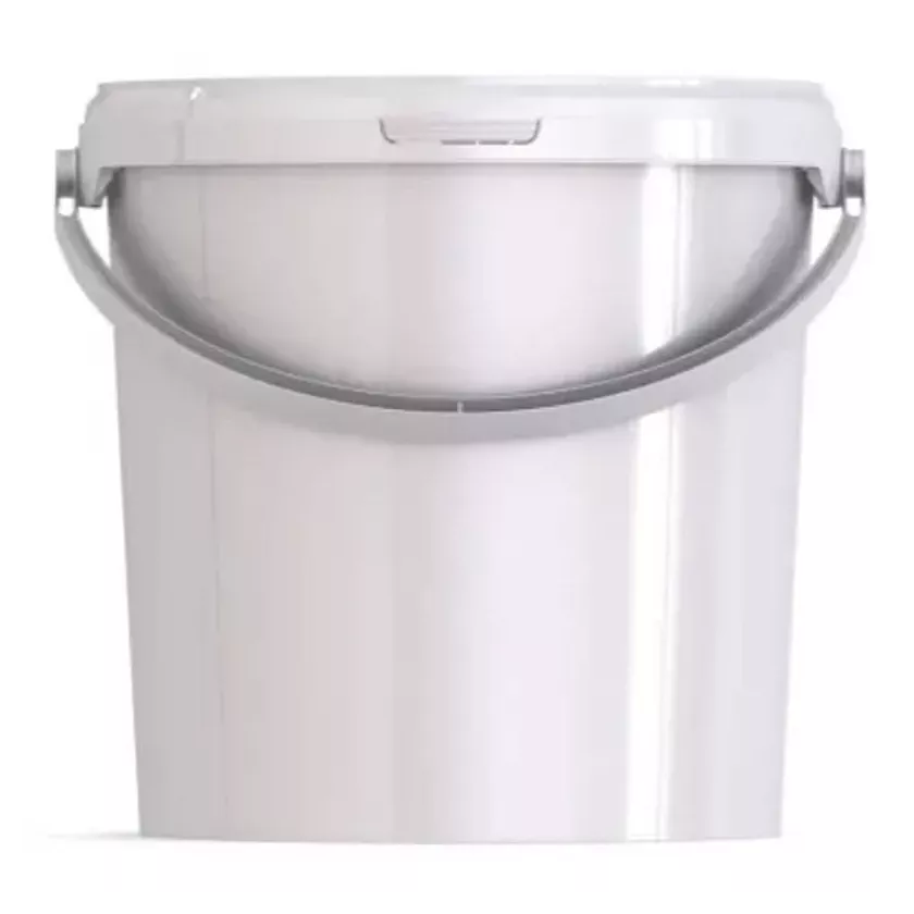 PP seau 10L blanc avec anse cachetee
