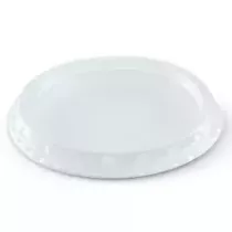 RPET couv R2C ravier 440ml rond transparent