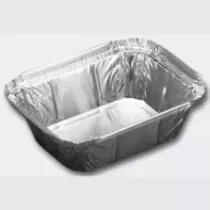 Ravier alu 250ml 1/4 L.O. bord releve 126x98x43mm - carton 1000pcs