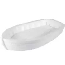 Bateau EPS fruits de mer blanc 450x260x100mm