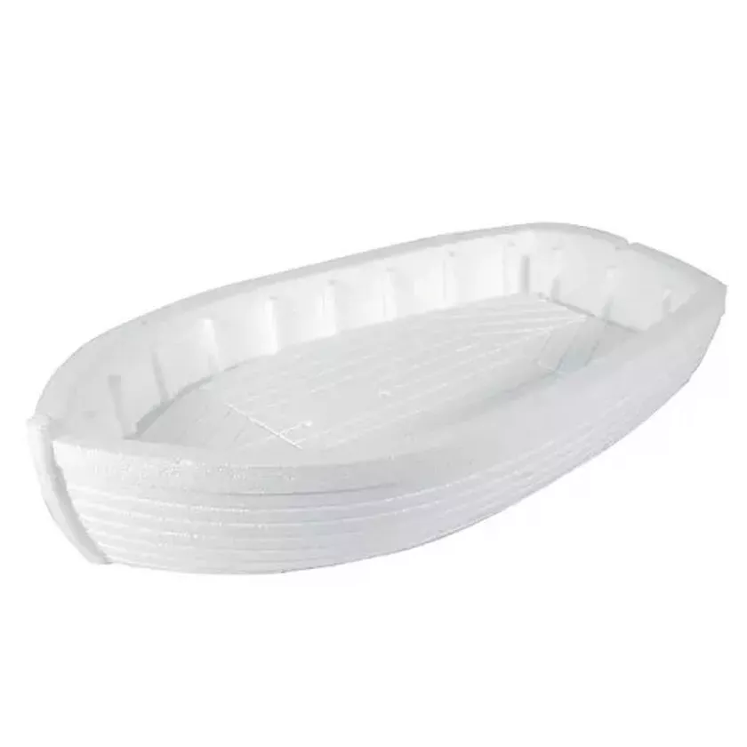 Bateau EPS fruits de mer blanc 695x400x150mm