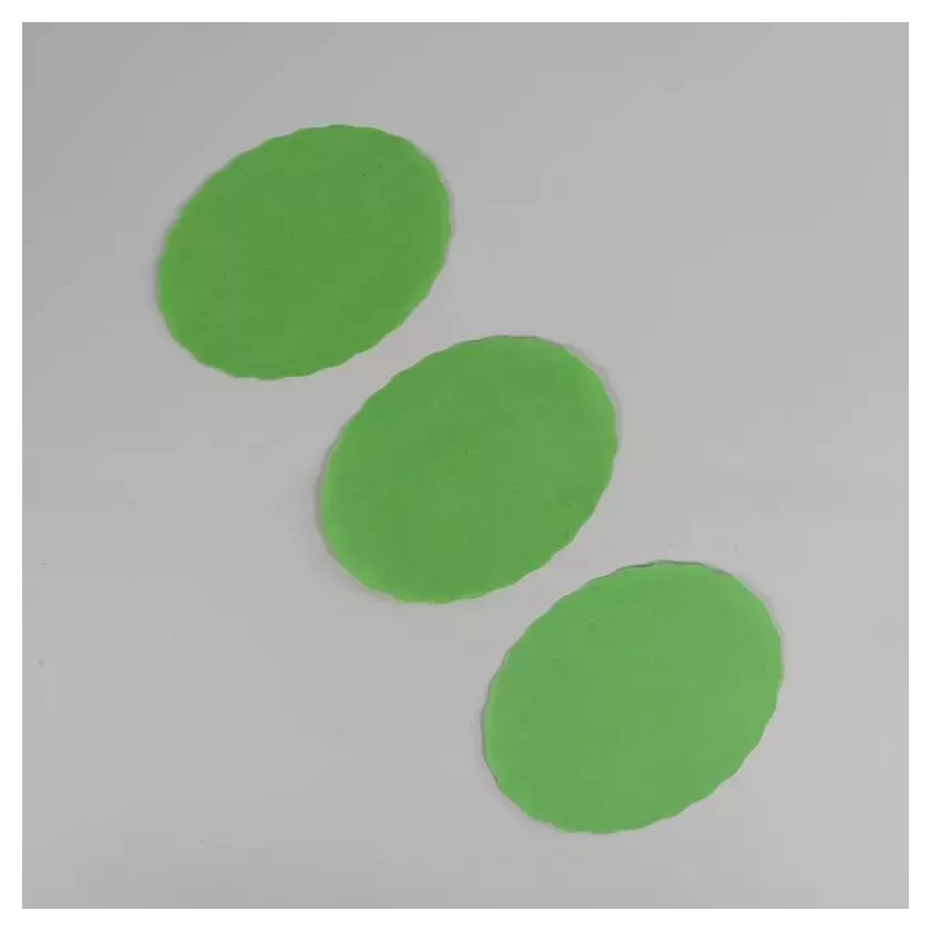 Dentelles steak ovale vert Meat Saver Paper