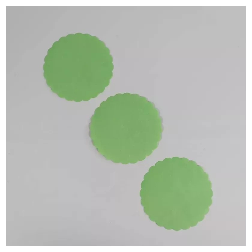 Dentelles steak rond vert Meat Saver Paper
