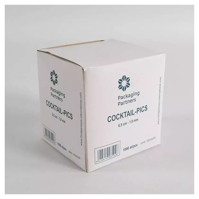 PICS COCKTAIL BAMBOO 1 pointe 1000pcs carved Packaging Partners