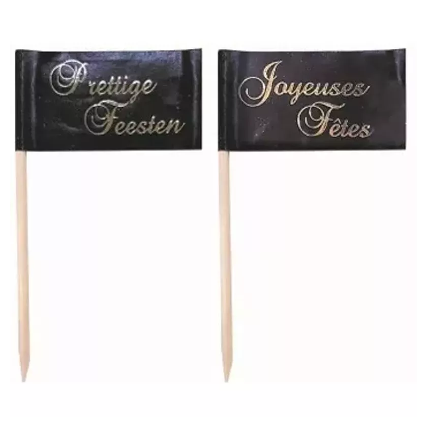 Drapeaux Joyeuses fetes 25x40mm