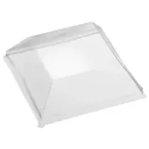 PET couvercle assiette amuse ceramique 115x115x40mm transparent