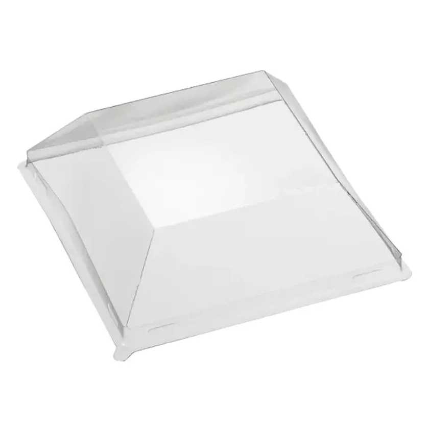 PET couvercle assiette amuse ceramique 115x115x40mm transparent