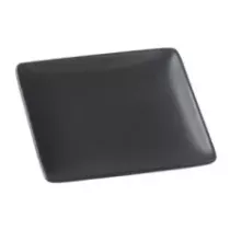 Assiette amuse ceramique carree noire 110x110x14mm
