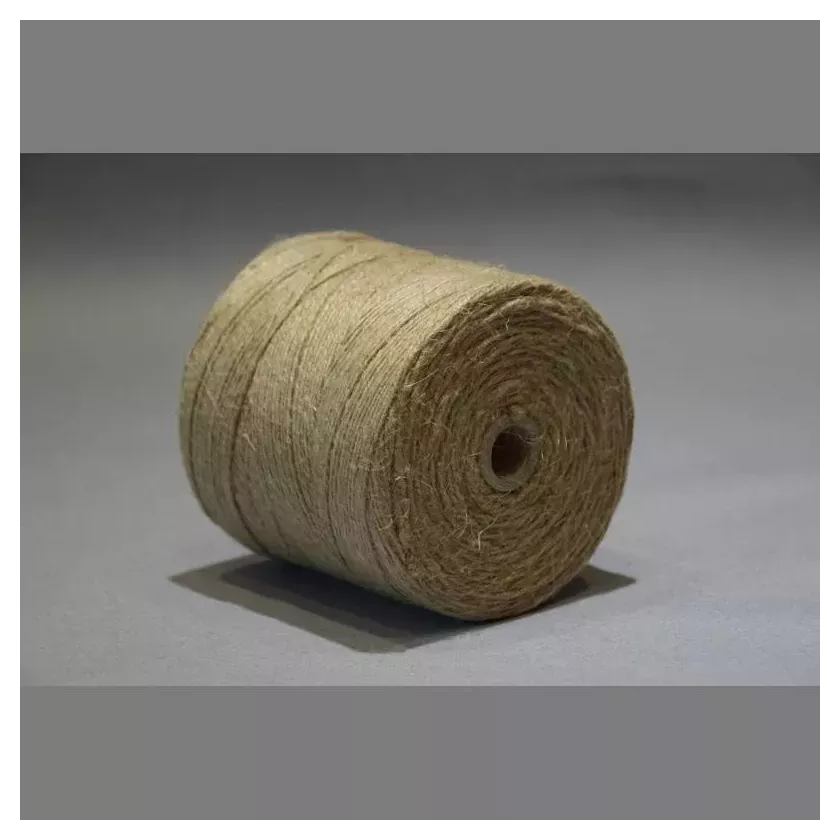 Ficelle de lin 3-fil grise 500g