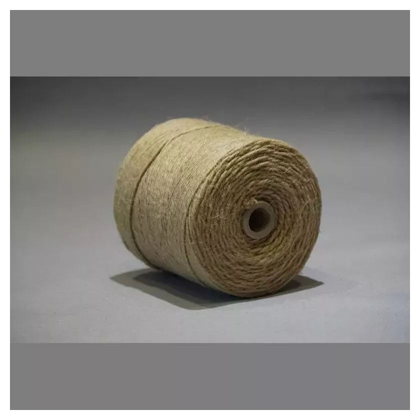 Ficelle de lin 4-fil grise 500g