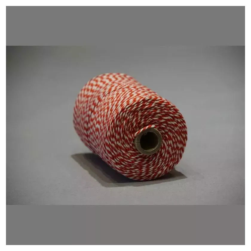 Ficelle cotton KC2 rouge-blanc 200g