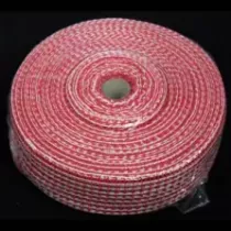 Filets extensibles calibre 22 rouge-blanc 50m