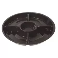 Assiette fondue APET 5 compartiments noire ronde diametre 26cm hauteur 2,5cm