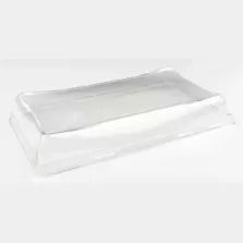 PET couvercle PET plat 120x220mm rectangle transparent Sabert Pagoda