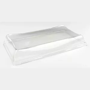 PET couvercle PET plat 120x220mm rectangle transparent Sabert Pagoda