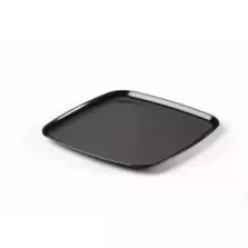 PP plat carre 30x30cm noir injecte Sabert