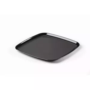PP plat carre 30x30cm noir injecte Sabert