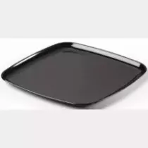 PP plat carre 40x40cm noir injecte Sabert