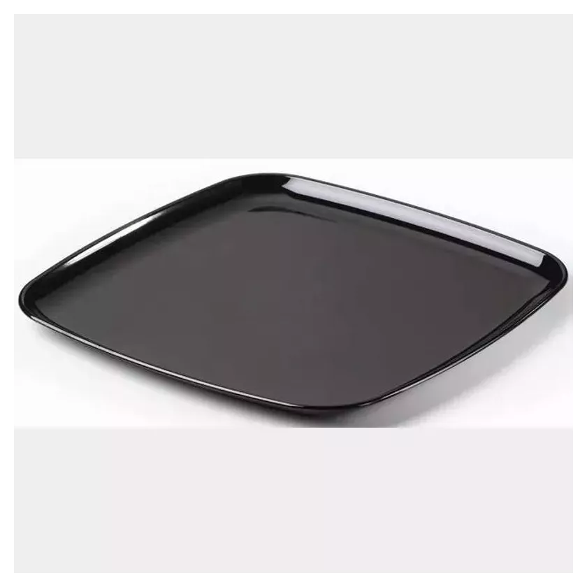 PP plat carre 40x40cm noir injecte Sabert