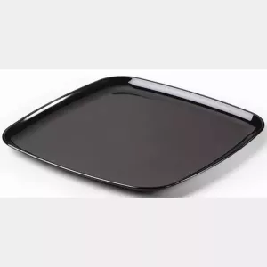 PP plat carre 40x40cm noir injecte Sabert