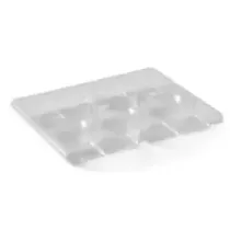 RPET ravier 320x250x33mm rectangulaire transparent 7 compartiments ZEN
