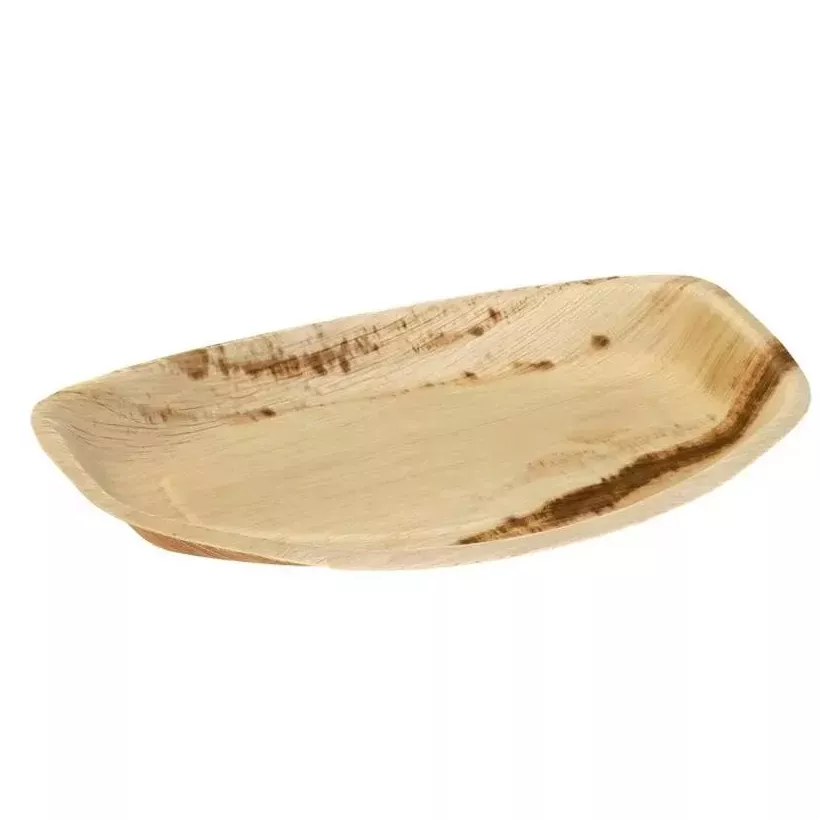 Plat catering 345x235x25mm compostable feuille de palme Eco